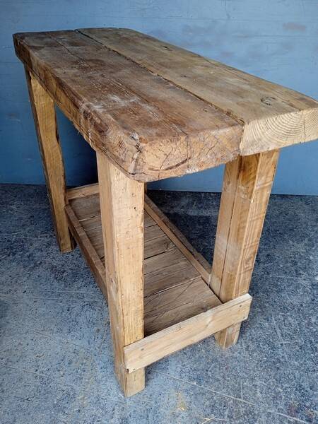 Workbench 100cm old solid wood