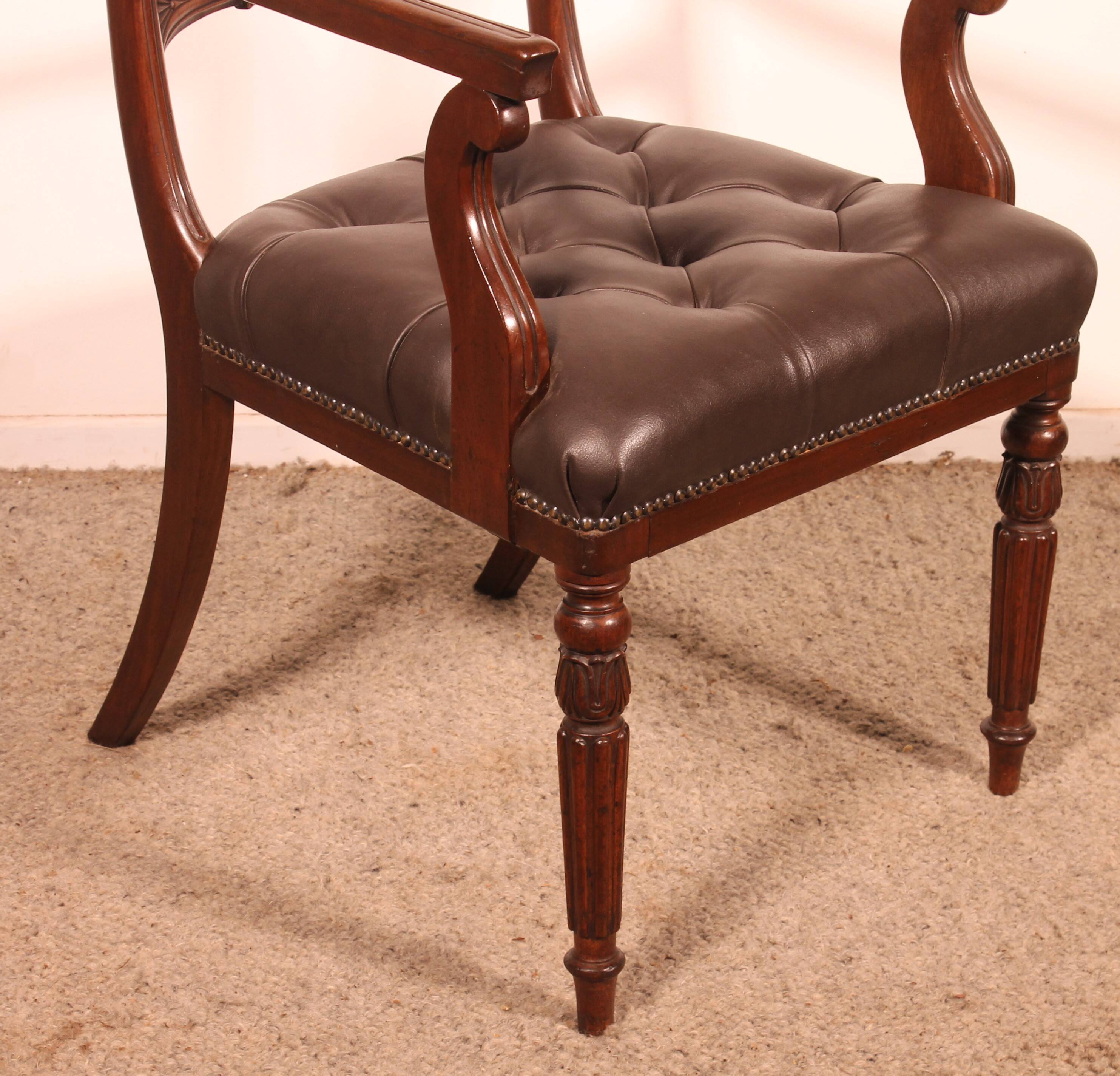Regency Mahogany Office Chair circa 1810