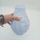 Art Deco Opaline Vase Blue Pastel Glass Pine Cone Decoration France 1930s