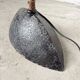 Lampadaire bronze et corde 1970