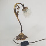 Flower gilded bronze lamp