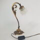 Lampe fleur en bronze doré
