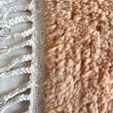 Large Berber rug Beni Ouarain ochre mottled wool