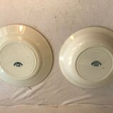 Pair ancient dishes Terre de fer