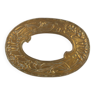 Belgian Art Nouveau Copper and Glass Photo Frame, circa 1910