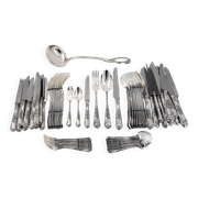 Orbrille Louis XV cutlery set 73 pieces in silver-plated metal, excellent condition.