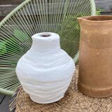 White terracotta vase