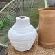White terracotta vase