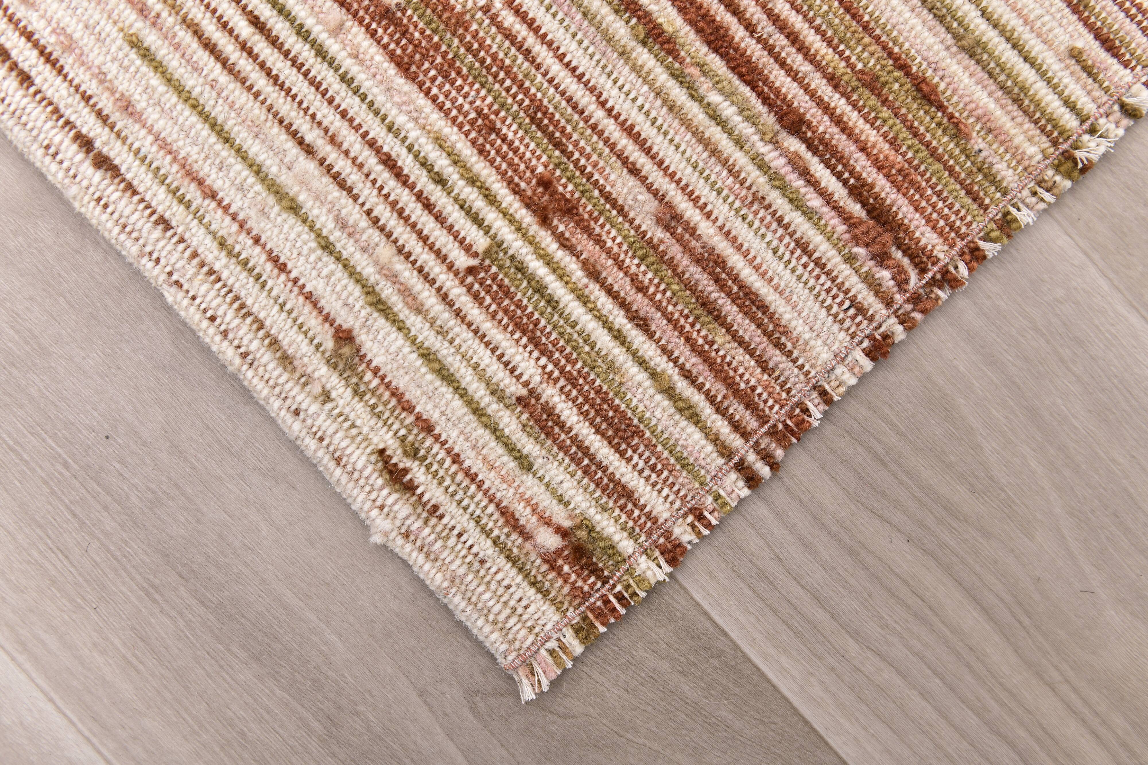 Terracota wool kilim rug 68x181 cm Turkish wool kilims.