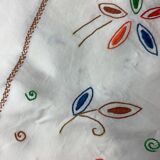 Tablecloth & 9 old monogram linen napkins