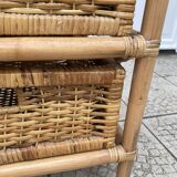 Vintage rattan chiffonier
