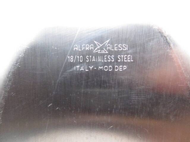 Alessi alfra vintage 1970s 2-compartment steel dish