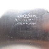 Alessi alfra vintage 1970s 2-compartment steel dish