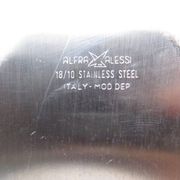 Alessi alfra vintage 1970s 2-compartment steel dish