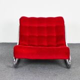 Fauteuil lounge vintage rouge Impala par Gillis Lundgren pour IKEA, Suède, 1970