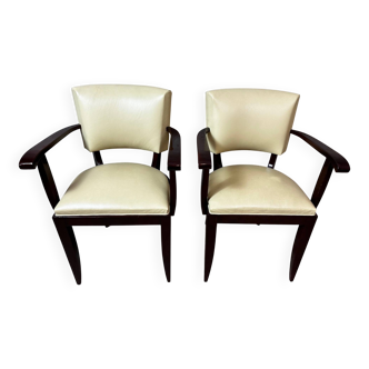 Pair of bridge armchairs