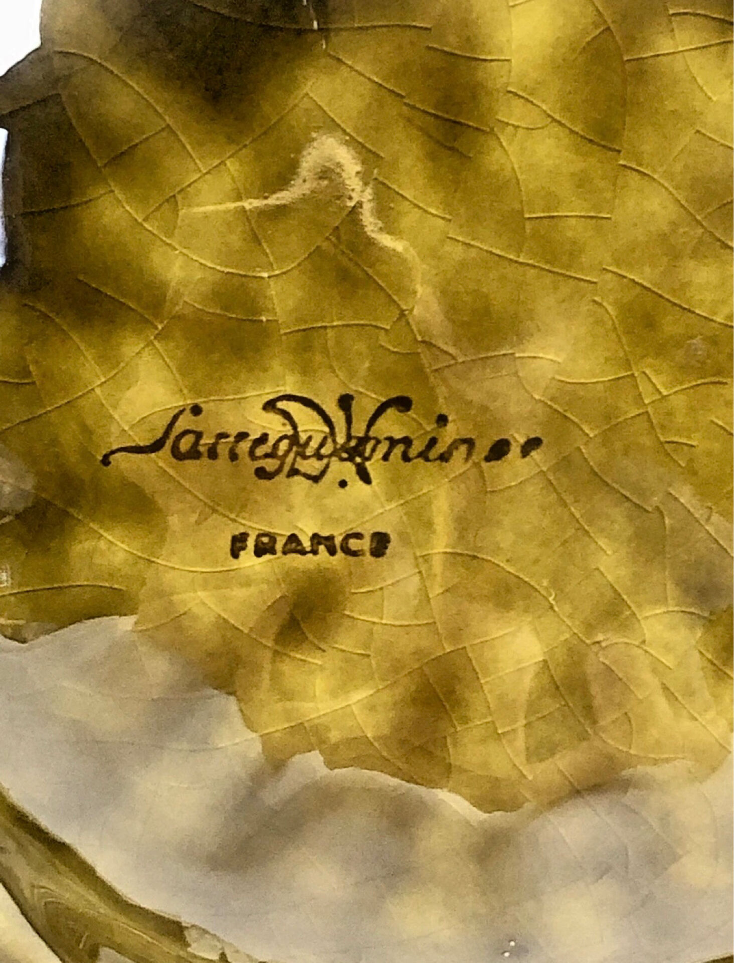 Antique oyster plate barbotine Sarreguemines