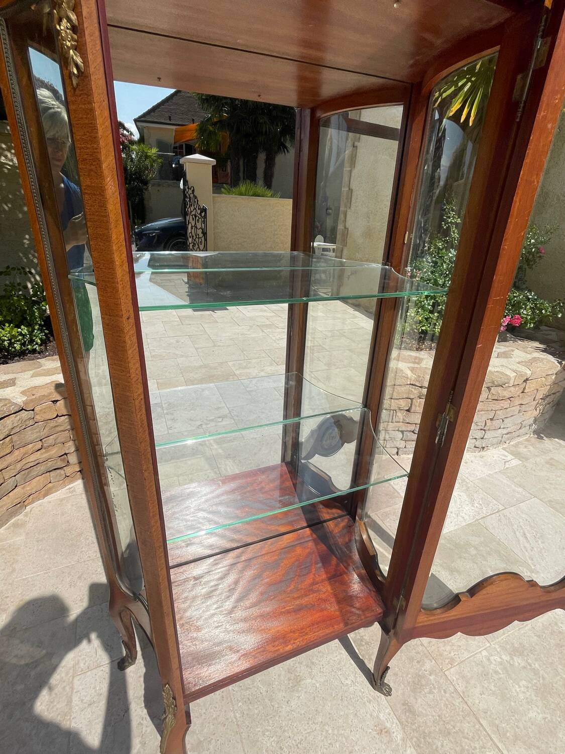 Vitrine en Marqueterie Style Louis XV