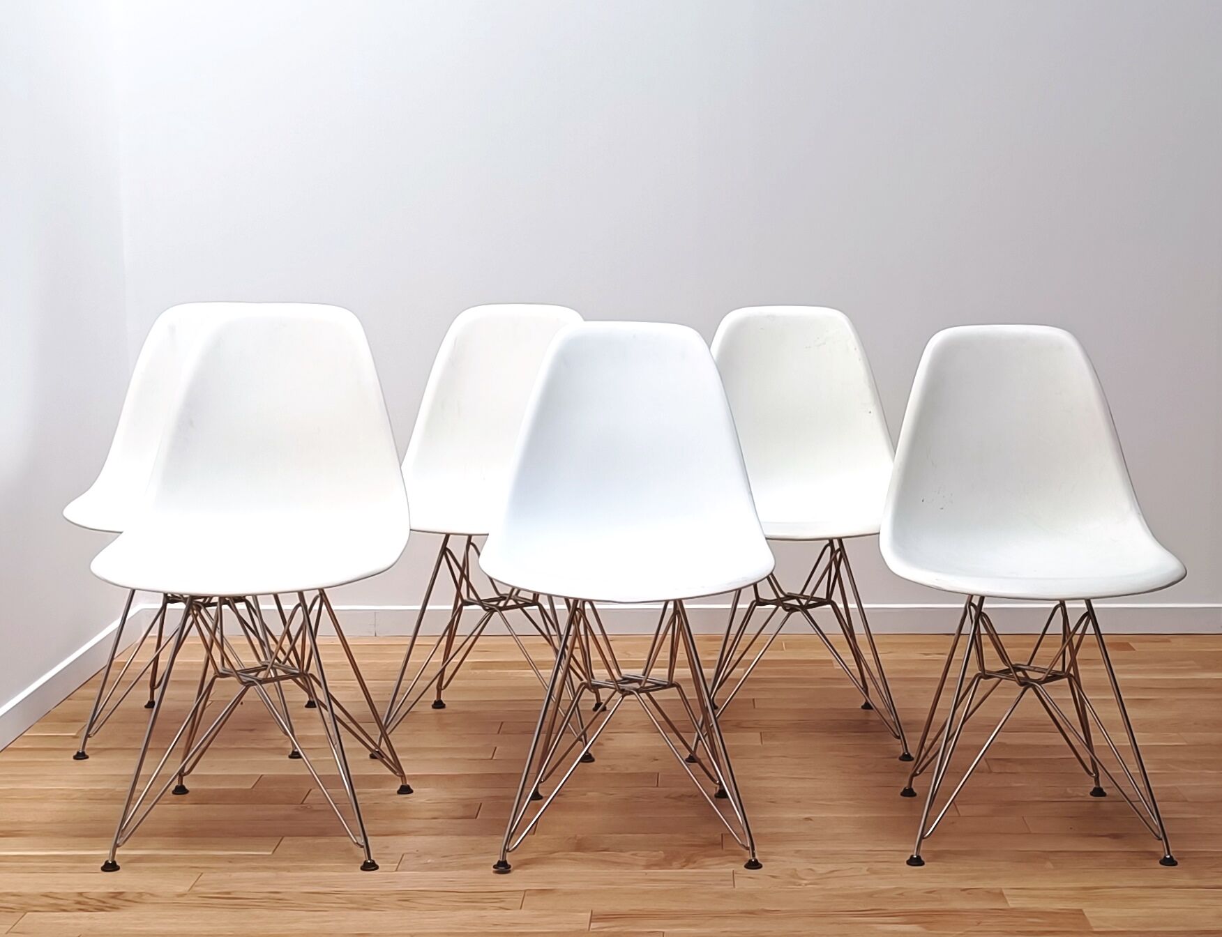 Lot de chaises DSR par Charles & Ray Eames pour Vitra