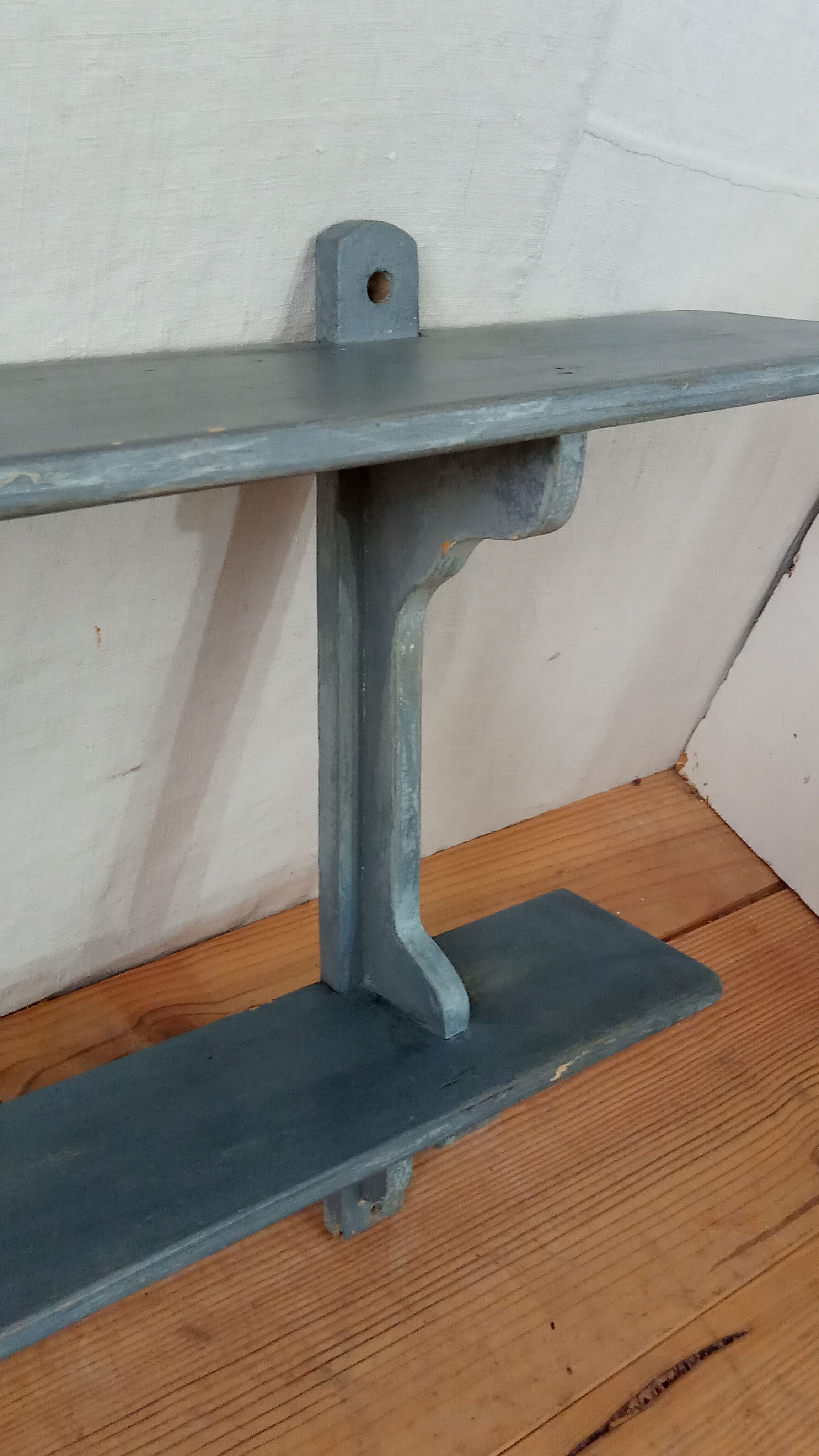 Painted wooden kitchen shelf