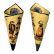 Old pair of ceramic faience bouquets henriot quimper yellow