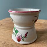 Pair of diabolo eggcups in ancient earthenware