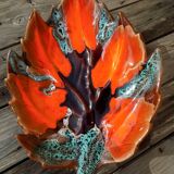Vallauris fruit bowl in the shape of a leaf