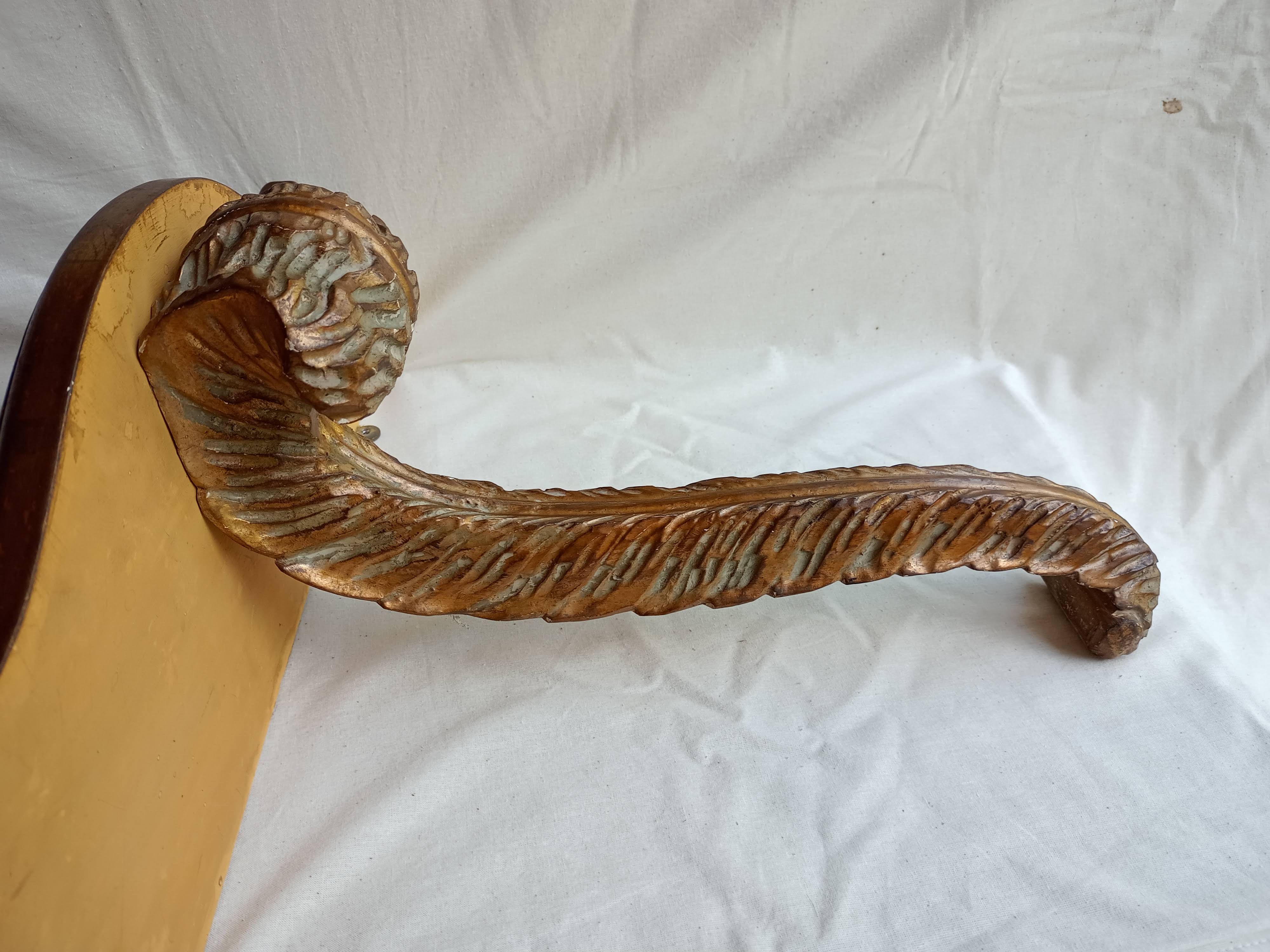 Carved gilded wooden console