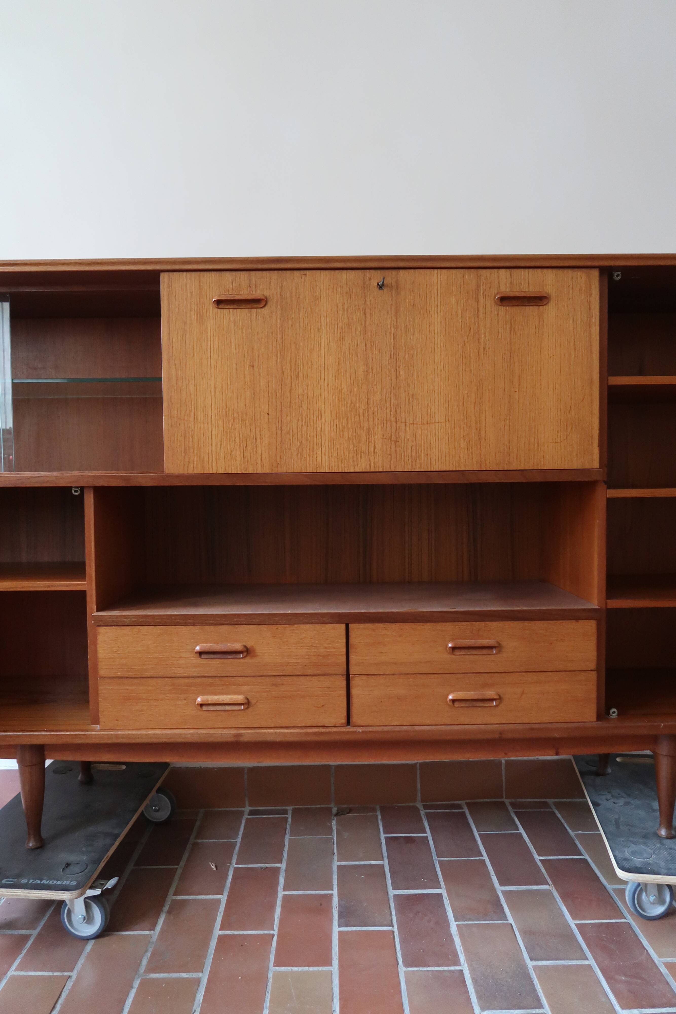 Large Simat high Scandinavian sideboard buffet