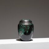 Art deco glazed pottery vase, cab primavera, 1930s