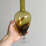 Vintage yellow glass soliflore vase