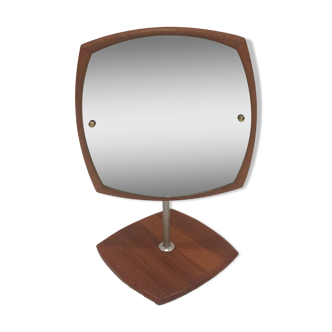 Scandinavian teak table mirror