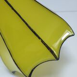 Yellow glass porcelain lamp, early 20th century