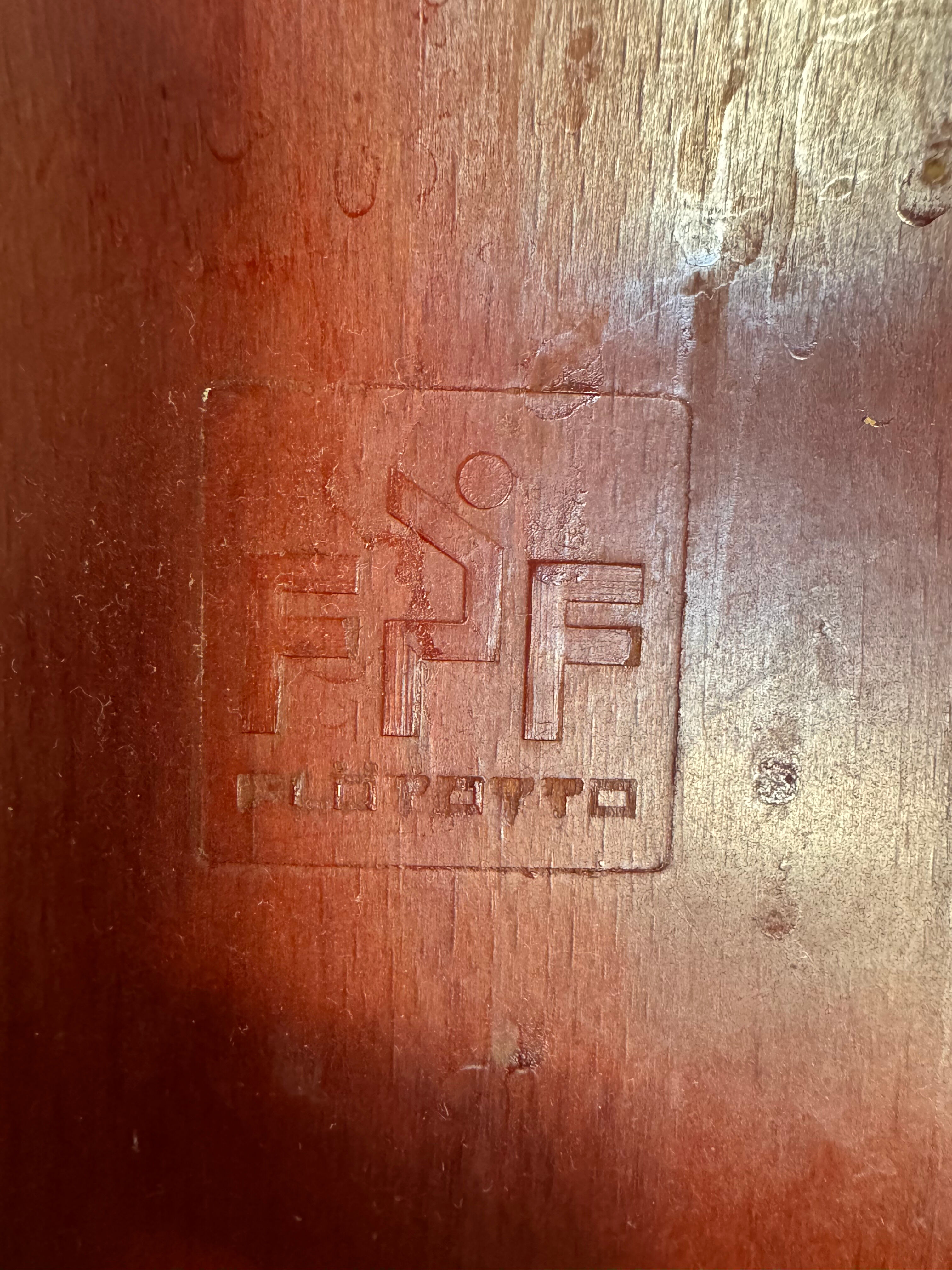 5 Flötotto Pagwood chairs, German design 1970