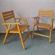 Paire de fauteuils de jardin pliants pieds compas Dejou