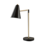 "touch" black metal lamp