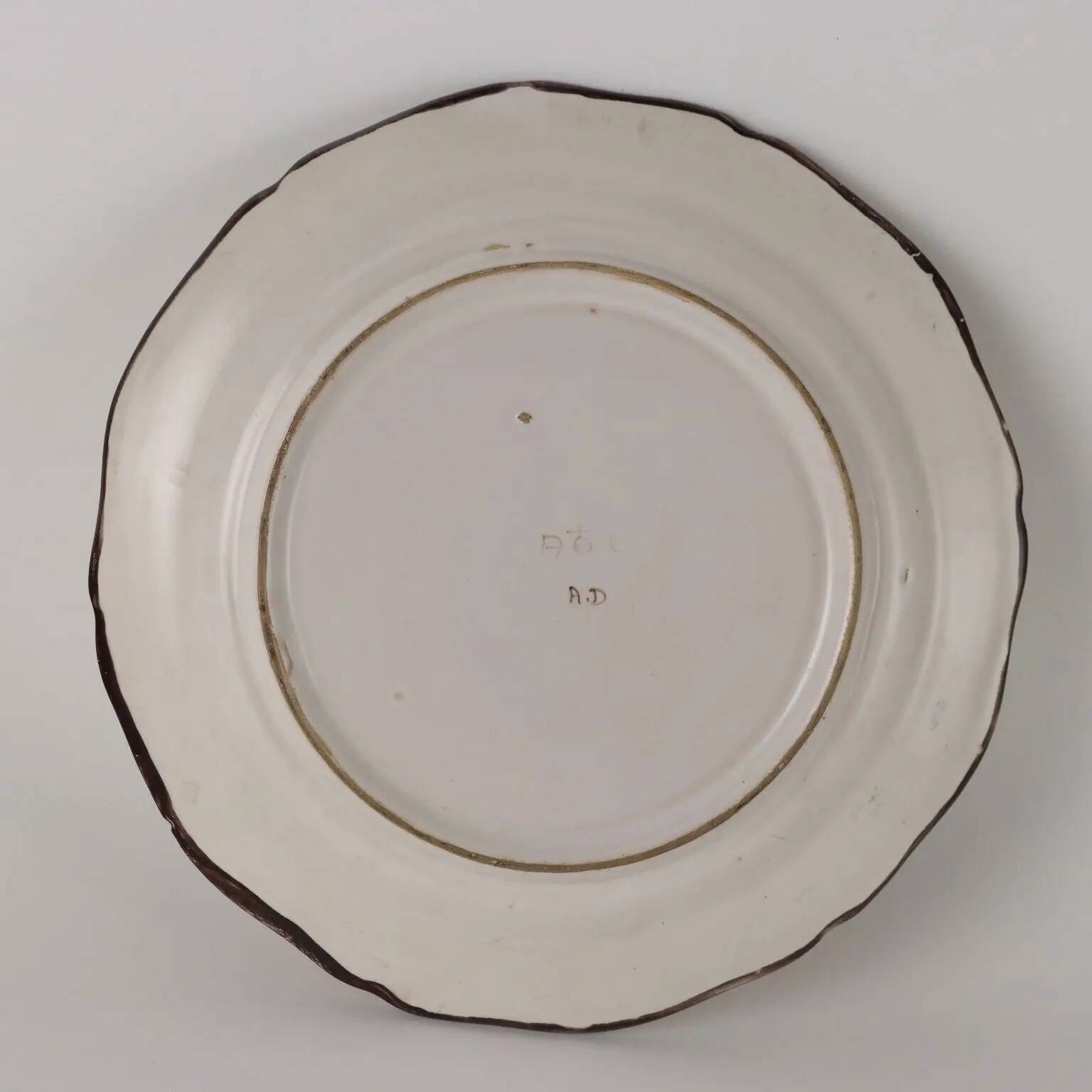 Antique majolica plate, Italy, 19th-20th century