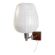 Wall lamp - reading light in chromed metal and opaline globe - 20th century
