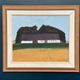 Original Swedish Oil on Canvas – "Farm" by Eric Julius – Signed – Vintage & Framed – 61 × 53 cm (24" × 20.9")