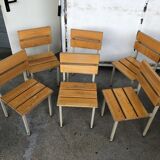 Wooden and iron chair suites from the 70's