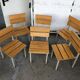 Wooden and iron chair suites from the 70's