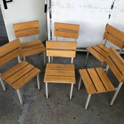 Wooden and iron chair suites from the 70's