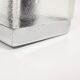 Set (2) of metal and ice glass 'cube' wall lights, Germany 1970s