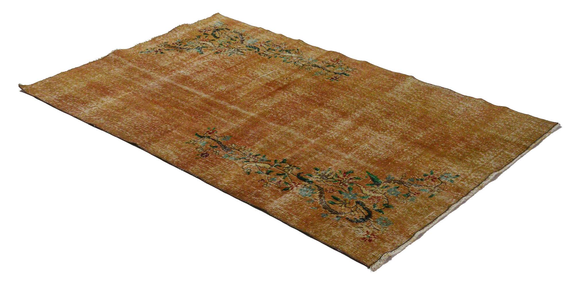 Turkish Anatolian Handmade Vintage Area Rug 210 cm x 124 cm