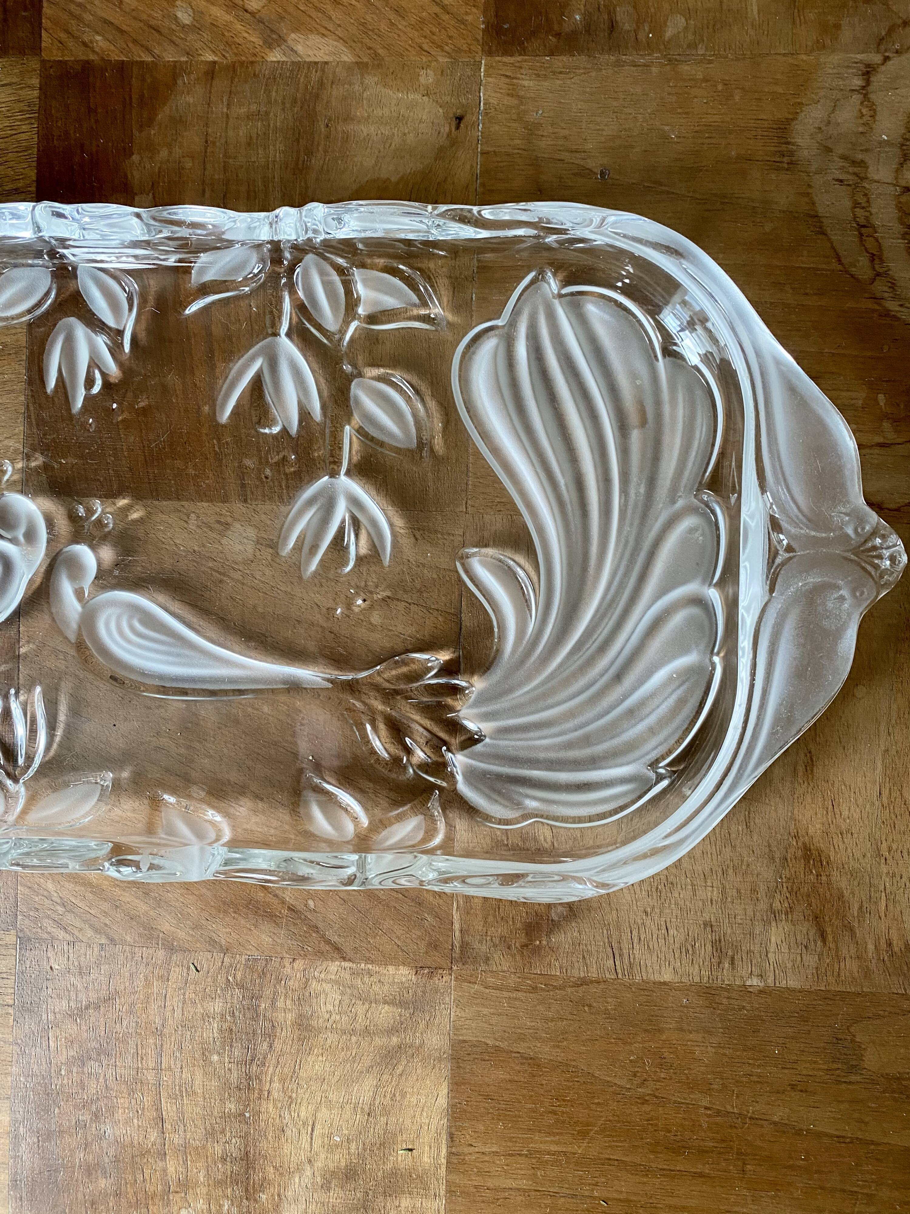 Antique glass cake dish