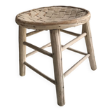 Tabouret traditionnel en châtaignier 1960