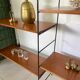 Vintage wooden string shelves