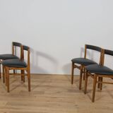 Table à manger ronde extensible et chaises du milieu du siècle de McIntosh, années 1960