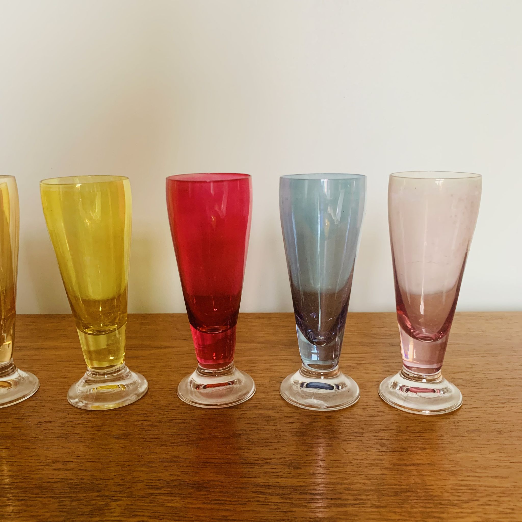 Ensemble de 6 verres colorés Fains