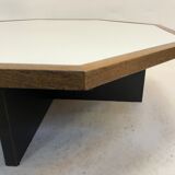Vintage coffee table wenge hexagon 1960